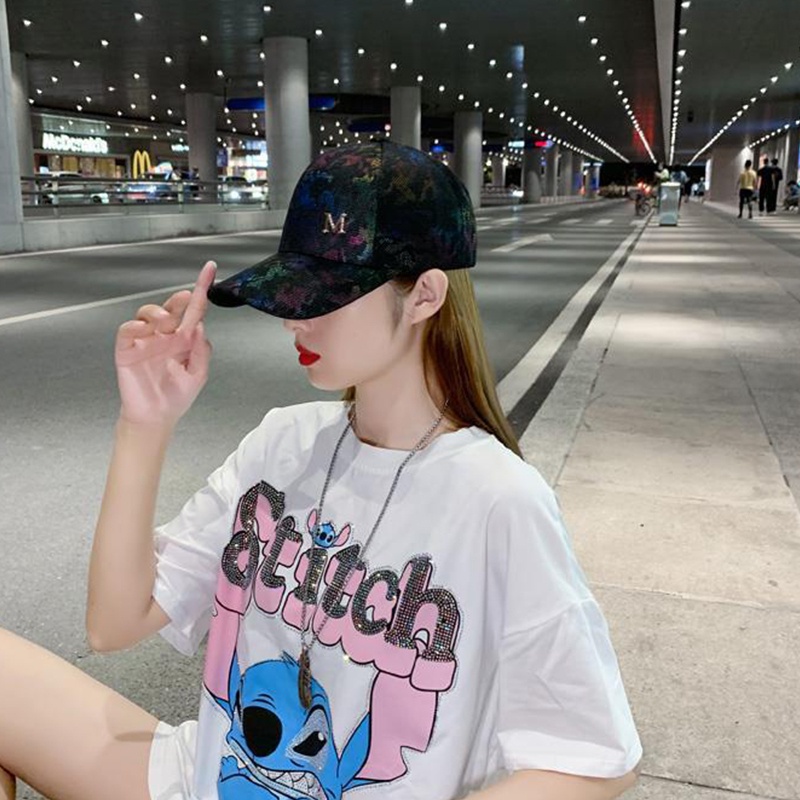Topi Baseball Pria Wanita Motif Abstrak Logo M Trucker Hat Jaring Gaya Jepang Kualitas Bahan Import BSCA