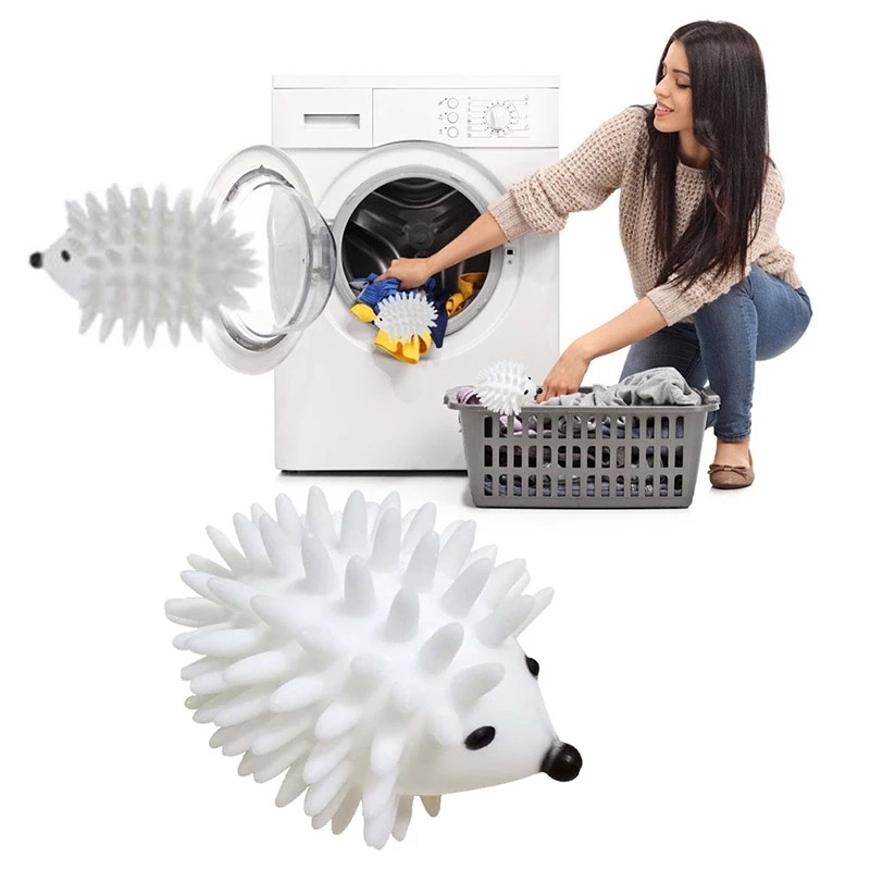Praktis Kartun Landak Magic Laundry Ball Dekontaminasi Anti Kusut Mensterilkan Meningkatkan Gesekan Lembut Tidak Melukai Pakaian Reusable Home Cleaning Tools