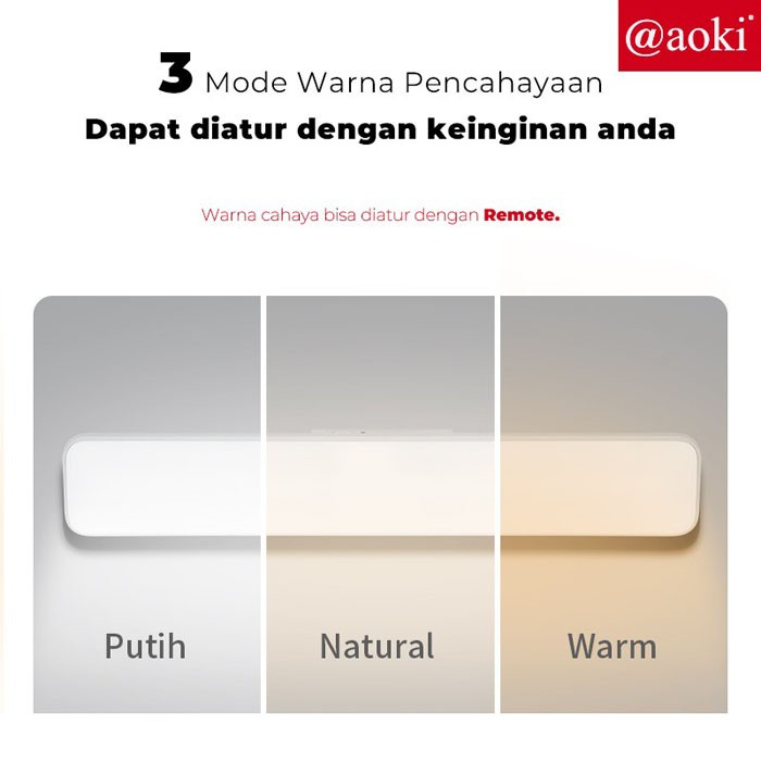 Aoki Lampu LED Magnet Remote Dinding Bisa Gantung Bulet 26Cm AK-237A