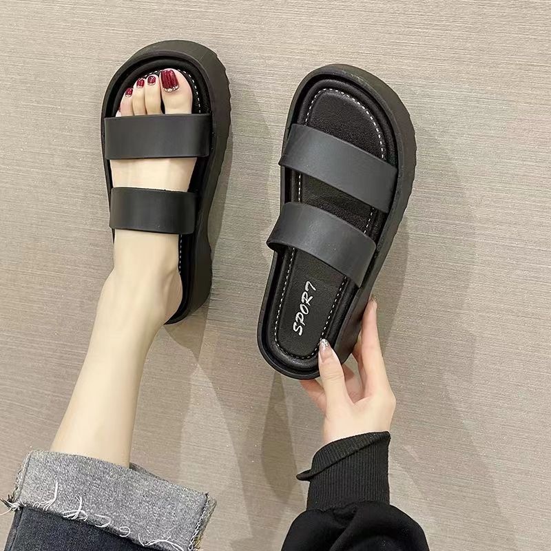 𝐄𝐁𝐒 ✅ SA037 Sandal Wanita Polos Simple Warna Kasual Sendal Motif Ringan Empuk Santai Import Murah COD