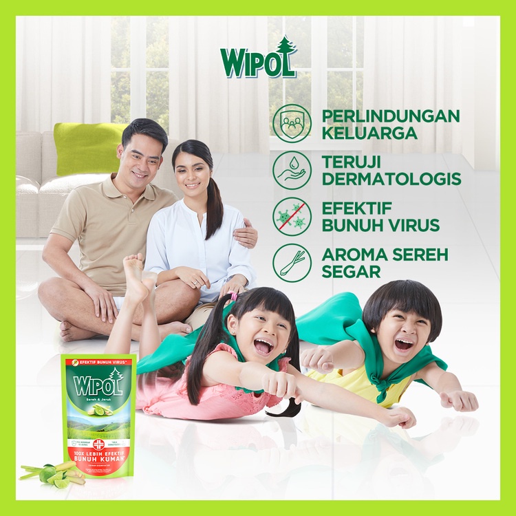 WIPOL UP SEREH &amp; JERUK POUCH 190ML