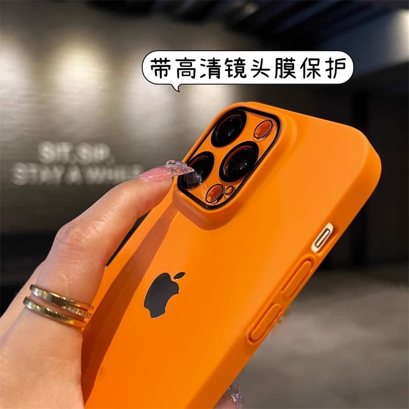 NEW!! With LOGO exterior protective goggles with HD lens film for iPhone 14 13 12 Pro Max phone case iPhone 14PRO Frosted anti fall case