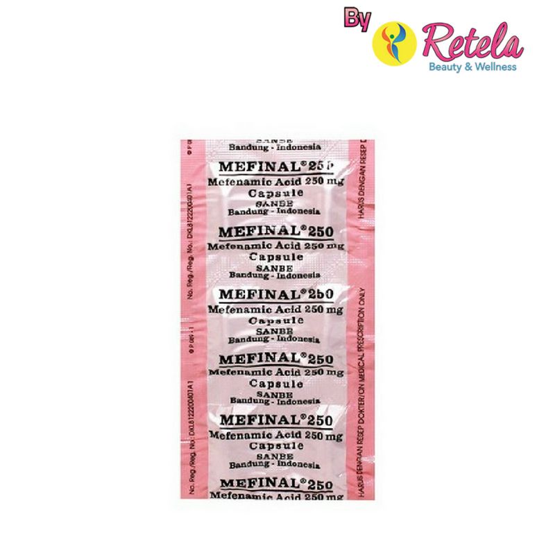 MEFINAL 250MG 1 BLISTER 10 TABLET ( Asam Mefenamat 250 mg )