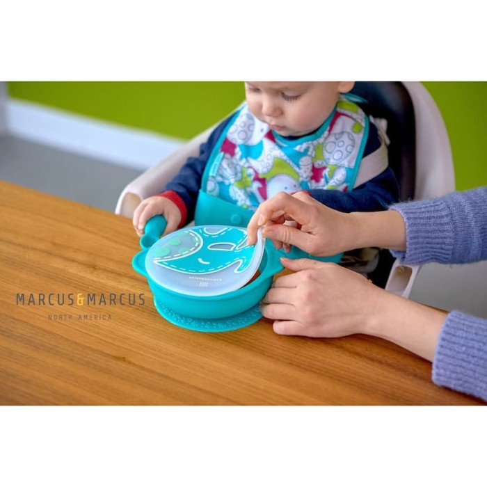 Marcus Marcus Silicone Suction Bowl with Lid Mangkuk Makan bayi Anak