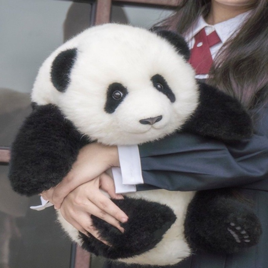 [IN Stock]40cm Indah Simulasi Panda Huahua Boneka Plush 5bulan Boneka Mewah Boneka Lembut Hidup Nyata Panda Mainan Mewah Ulang Tahun Natal Bayi Hadiah Mainan Untuk Anak-Anak