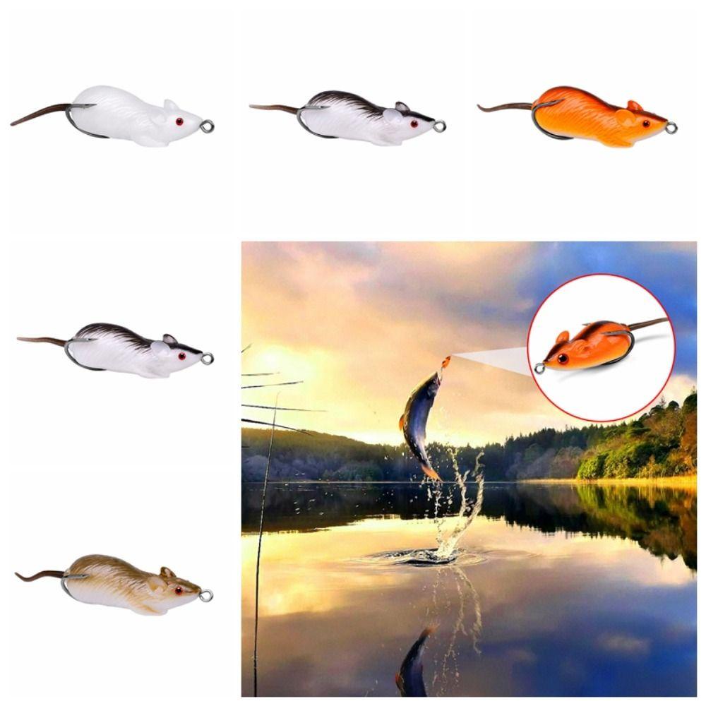 AUGUSTINA Agustinina Memancing Umpan Tikus Ikan Kecil Lure Simulasi Tikus Lure Little Thunderfrog Mouse Double Hook Bionics Mouse Buatan Memancing Umpan Mouse Fishing Lure