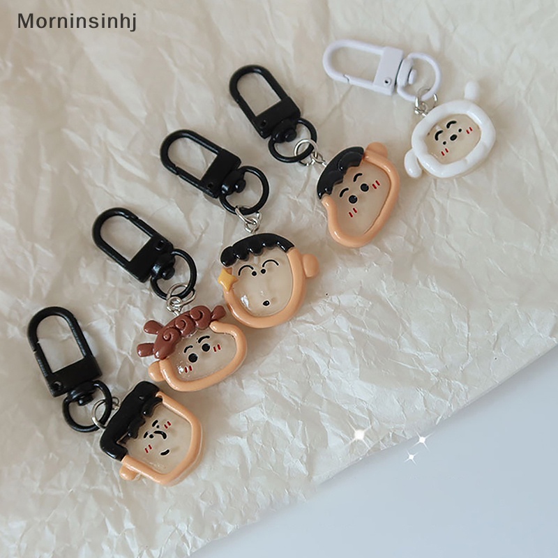 Mornin Crayon Shinchan Kartun Boneka Lucu Aksesoris Resin Bahan Diy Gantungan Kunci id