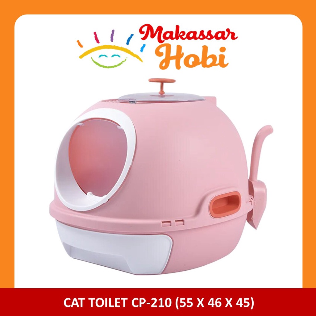 Toilet Kucing Tutup Atas CP-210 Cat Litter Box Tempat Pasir Pup Besar