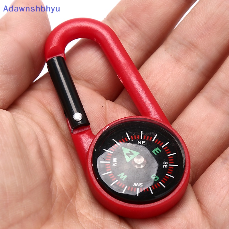 Adhyu Gantungan Kunci Portable Kompas Hiking Carabiner Kompas Outdoor Camping Ring Compass ID