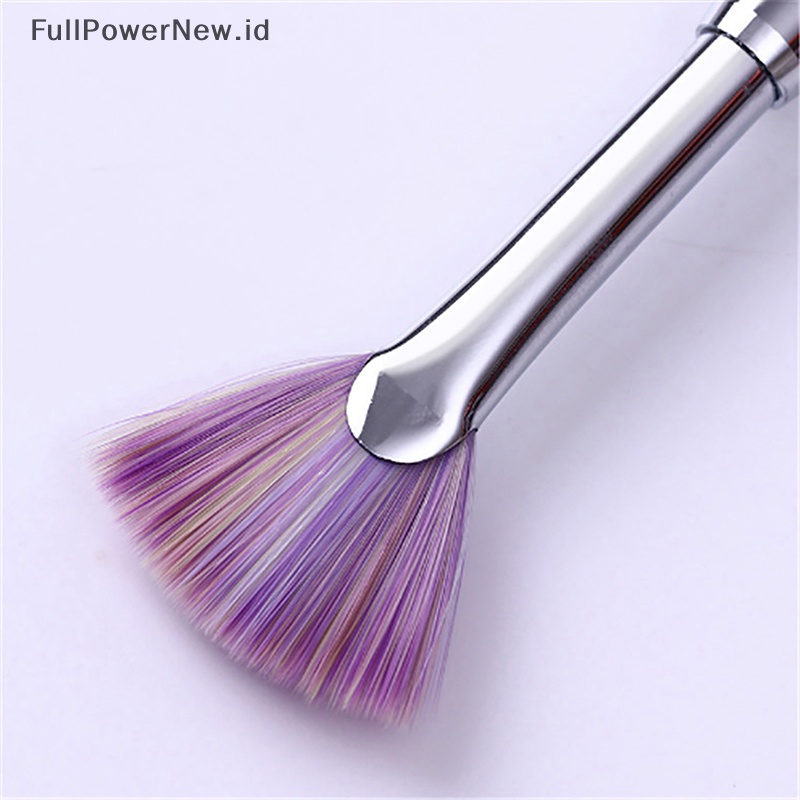 Power Fan Bentuk Gradiasi Kuku Glitter Bubuk Remover Brush Nail Art Drawing Pen Tools ID