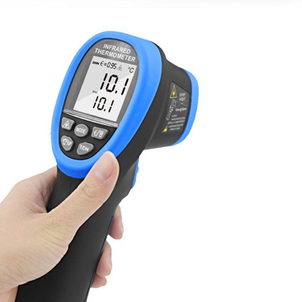 POPULAR Populer Termometer Infrared Non-Kontak Adjustable Emisivitas D:S=30:1 Digital IR Pyrometer Untuk Industri