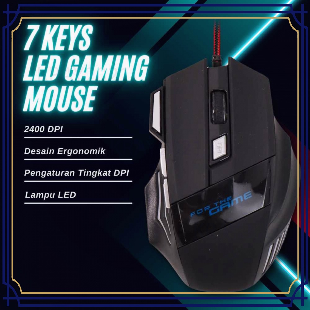 7 Keys LED Gaming Mouse 5500 DPI - X1