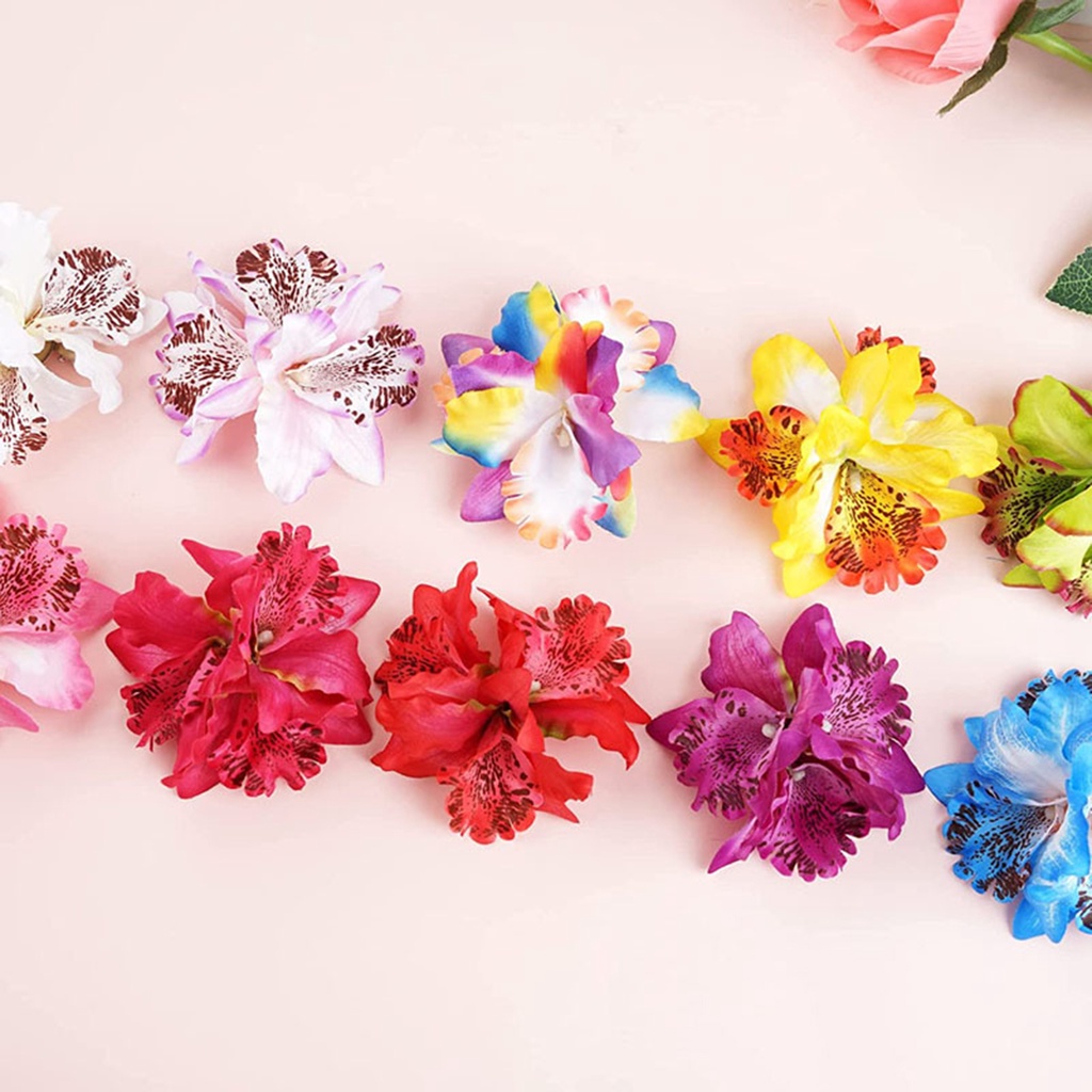 1pc Wanita Bohemian Bunga Hair Clip Butterfly Orchid Alligator Clips Untuk Pengantin Pernikahan Pantai Liburan Jepit Rambut