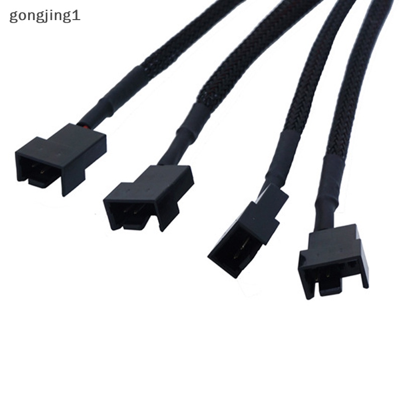 Ggg Tembaga Molex 4arah 3Pin/4Pin Komputer Power Fan Splitter Adapter Kabel 12V ID