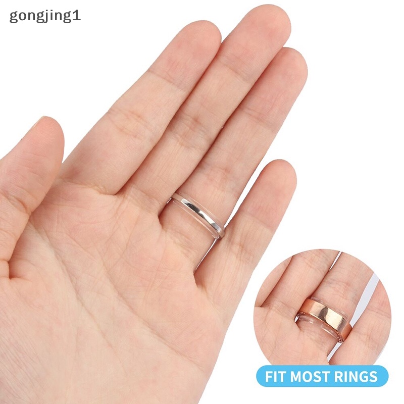 Ggg 8ukuran Silikon Invisible Clear Ring Size Adjuster Mengencangkan Pengecil Alat Perhiasan ID