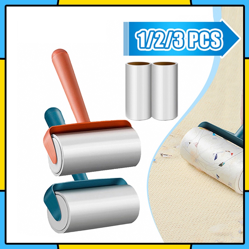 Terbaru Lint Roll Sticky Roll Pembersih Bulu Kucing Debu Dibaju Roll Bulu KucingTriwarna Pakaian Roller Dust Remover Model populer