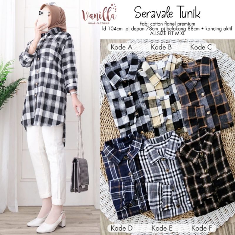 SERAVALE TUNIK ORI VANILLA | Flanel Premium