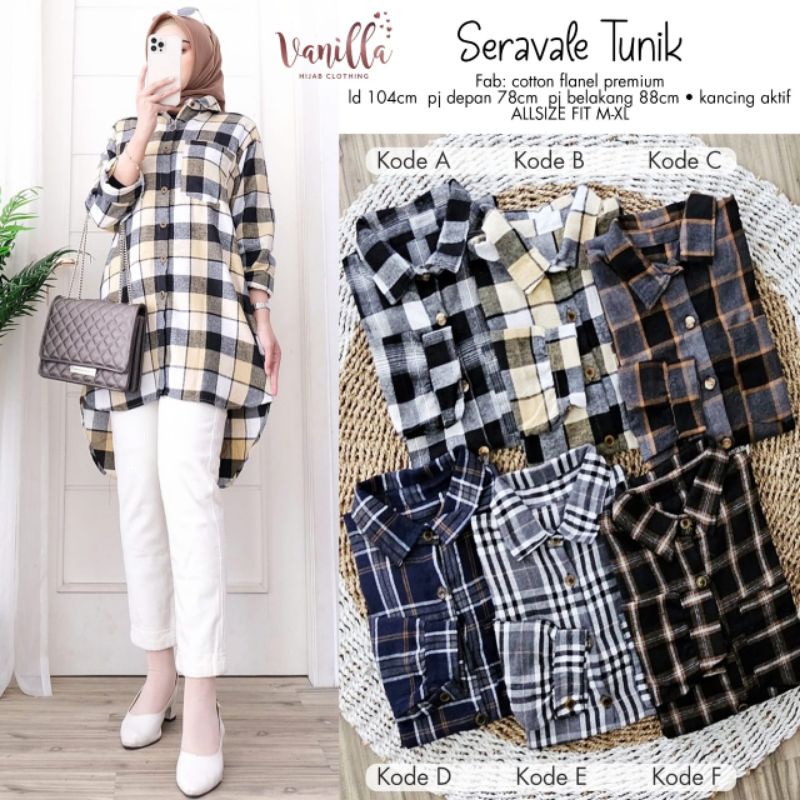 SERAVALE TUNIK ORI VANILLA | Flanel Premium