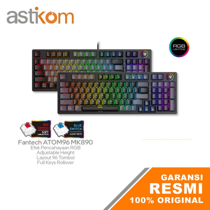 Keyboard Gaming Fantech ATOM96 MK890 Mechanical Full Size RGB