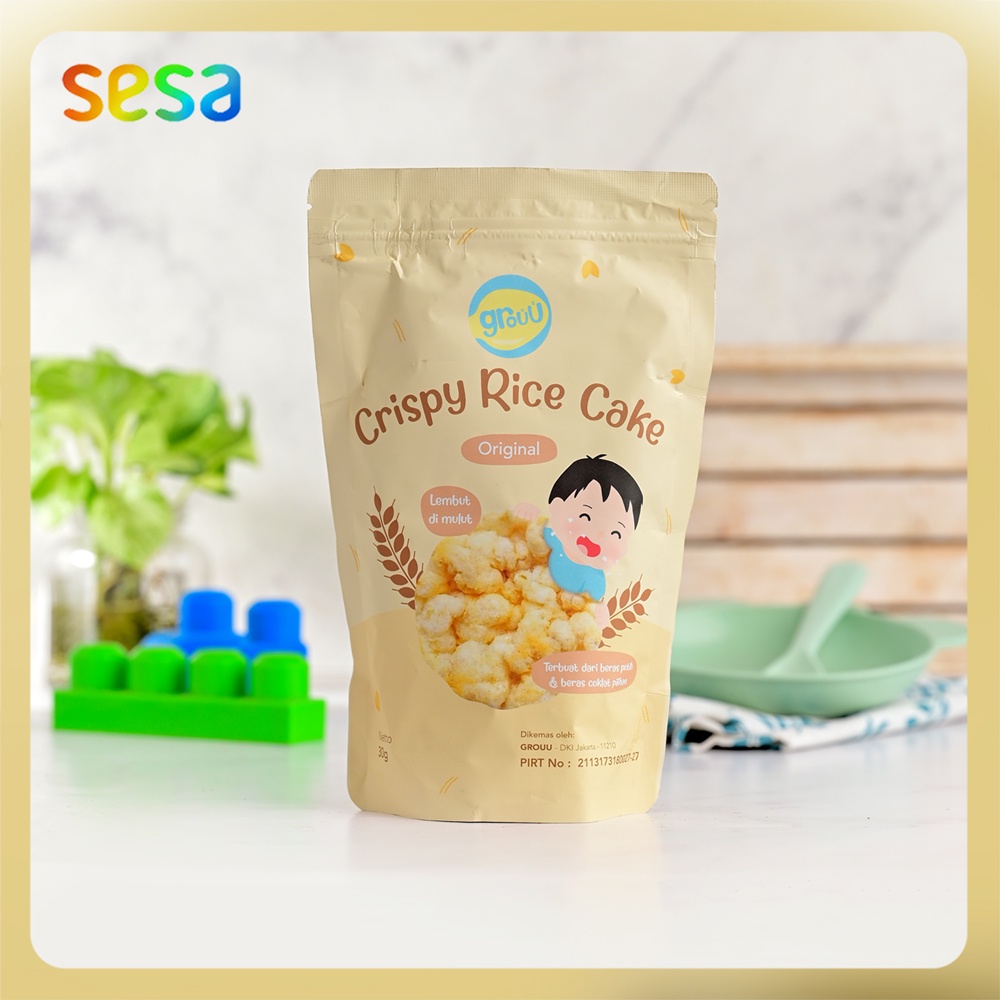 

Grouu - Crispy Rice Cake Original 30 g | Snack Anak