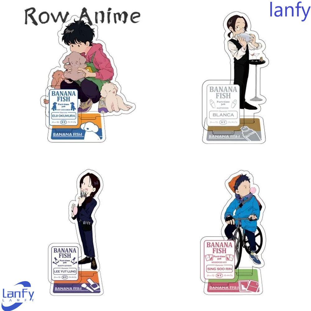 Lanfy Anime Figure Model Berdiri Mainan Anak Hadiah Kartun Ornamen Transparan Abu Okumura Eiji Figure Model Akrilik Model Plat