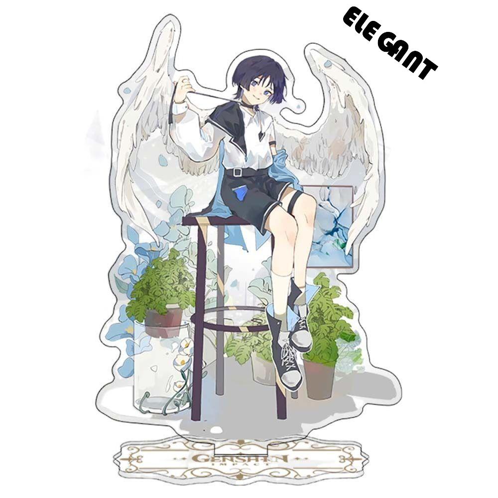 [Elegan] Genshin Impact Acrylic Stand Fashion Fans Hadiah Koleksi Kipas Desktop Standing Kartu Figure Model Mainan Dekorasi Meja Genshin Impact Figure