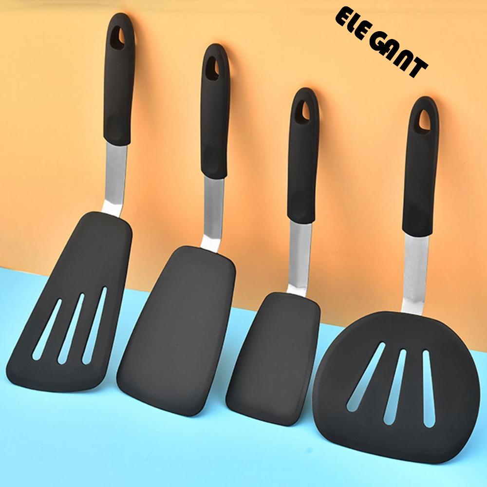 [Elegan] Turner Set Telur Dapur Pancake Flipper Silikon Tahan Panas Alat Masak