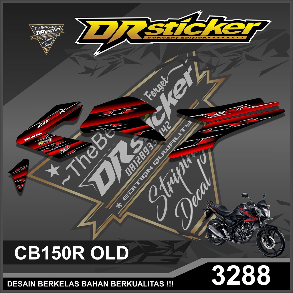3288 Stiker Striping CB150R Old StreetFire Semi Full-Stiping CB150R  Old StreerFire
