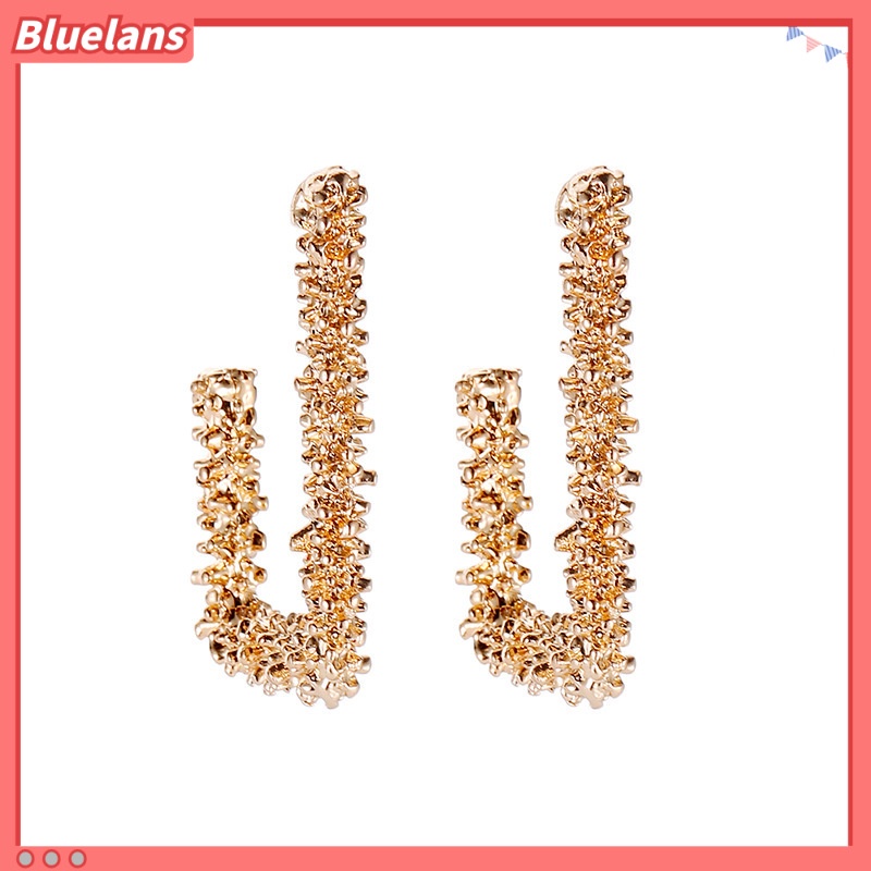 [BLS] Anting Pejantan Ukir Geometris Retro Anting Kotak Buram