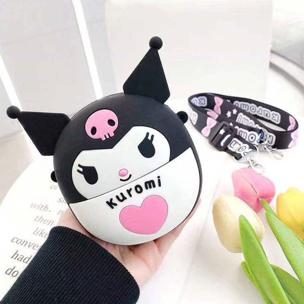 ღ Sanrio Childrens Girl Bag Kawaii Kulomi Silicone Bag Clothing All-Match Tas Bahu Berkualitas Tinggi Teman Hadiah Anak Dekorasi Luar Ruangan Rumah