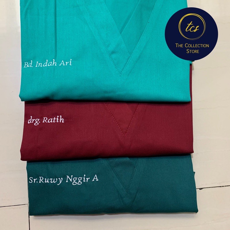 Bordir Bordir Nama / Bordir Komputer / Bordir Logobisa pesan satuan