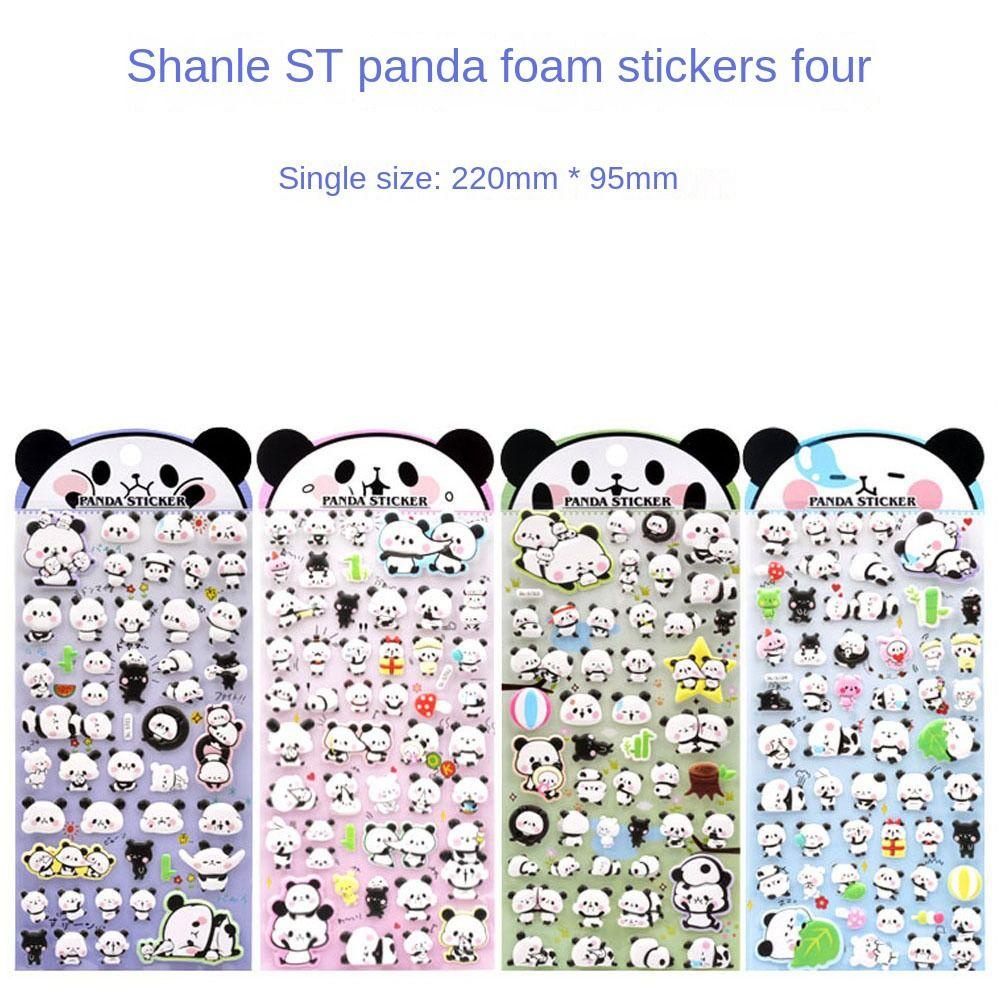 Mxbeauty Stiker Gelembung Panda, Stiker Panda Beruang Strawberry, Stiker Graffiti Tahan Air Stiker Kawaii Goo Card Lucu Untuk Skateboard Koper Bagasi Dekorasi
