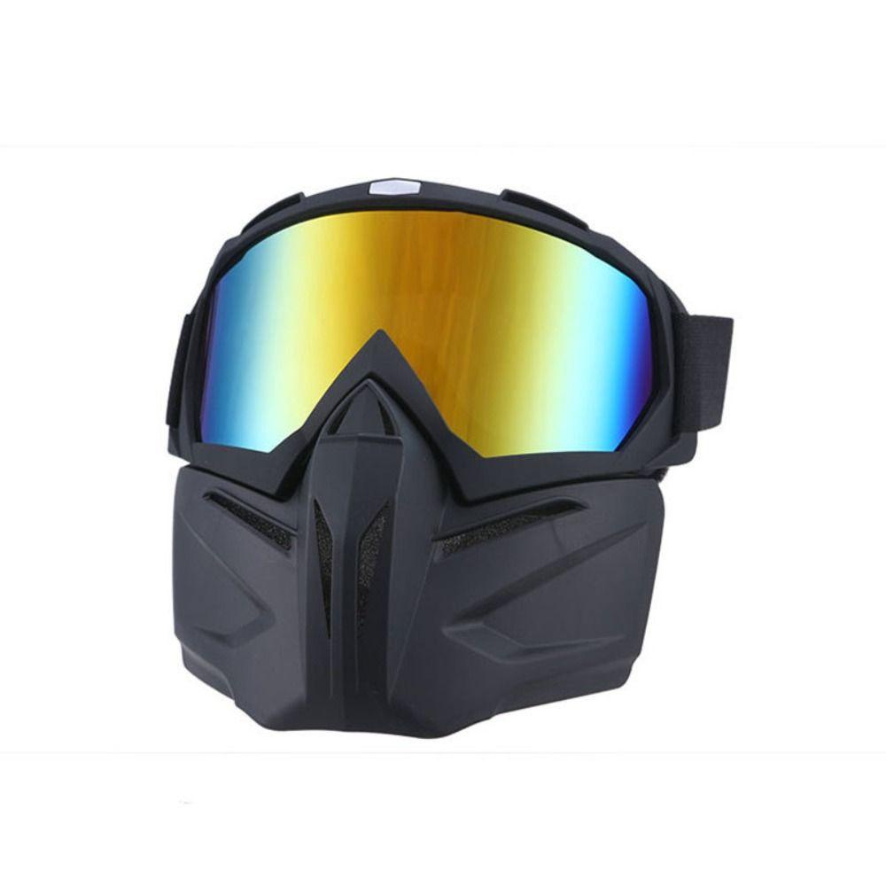 Mxbeauty Motocross Masker Kacamata Angin Moto Eyewear UV Sandproof Aksesoris Snowmobil Goggle Helm Masker Anti Kabut Ksatria Peralatan Full Face Glasses Mask