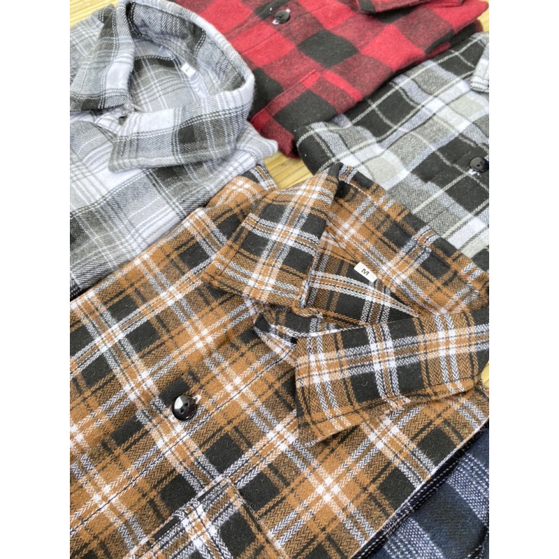 Kemeja Flannel panjang anak 1-6th gippokids