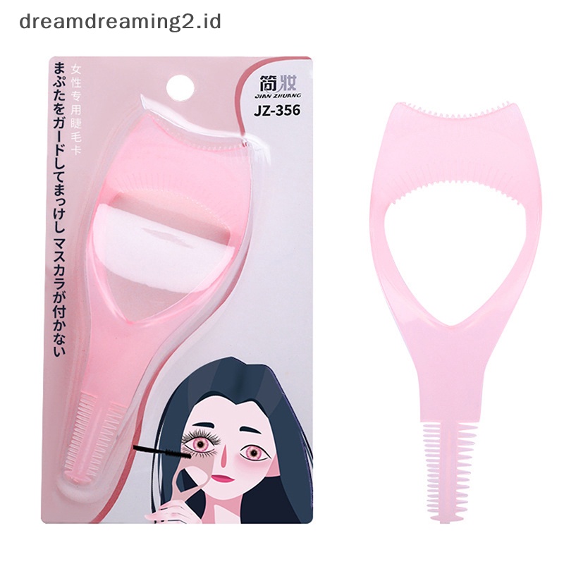 (drea) 3in1 Makeup Maskara Perisai Brush Aplikator Sisir Panduan Kartu Alat Bantu Makeup //