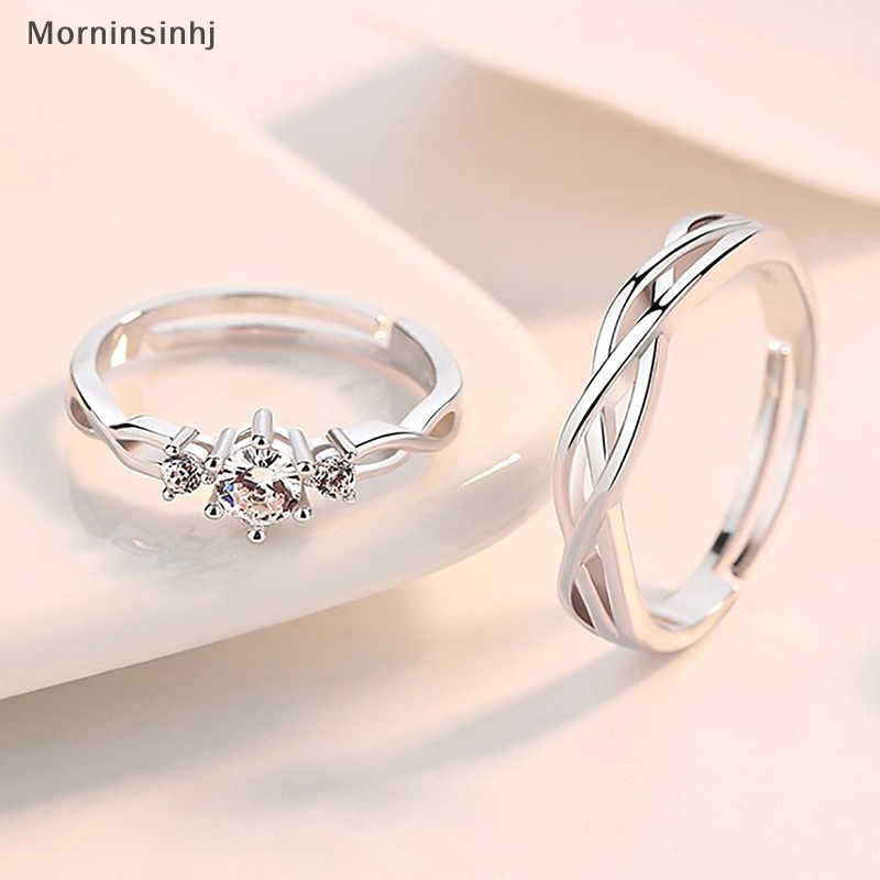 Mornin Romantis Pangeran Kecil Rubah Pasangan Cincin Lucu Terbuka Adjustable Pecinta Cincin Perhiasan Valene Hadiah Hari id