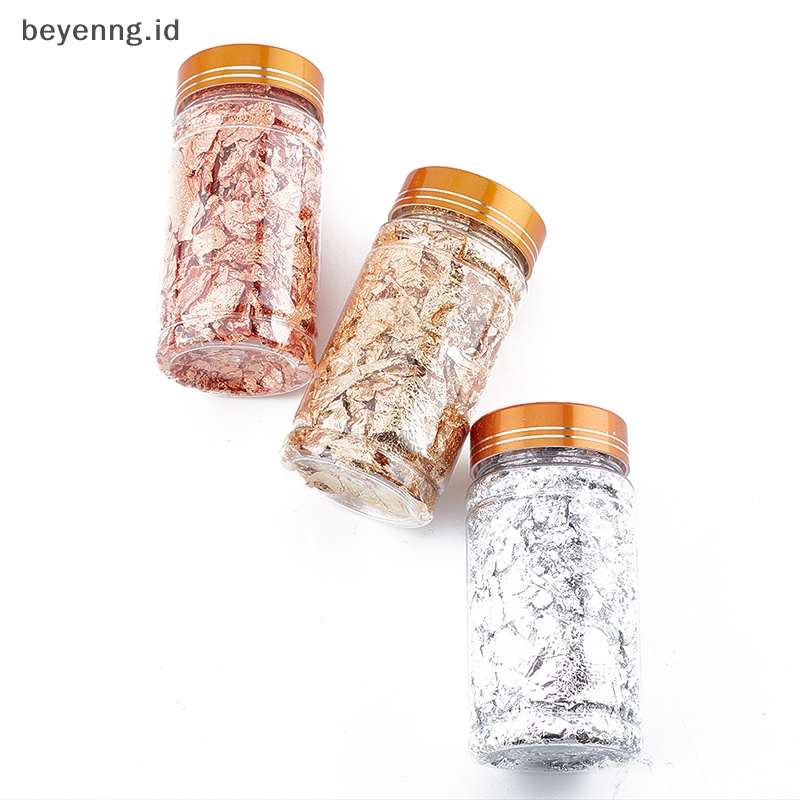 Beyen 1botol Foil Emas Foil Silver Foil Tembaga Hias Manicure 2g Foil Emas Beling ID