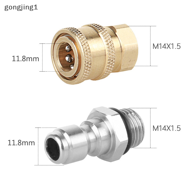 Ggg Adaptor Konektor Mesin Cuci Tekanan Tinggi1/4&quot; Female Quick Connect M14*1.5 Thread ID