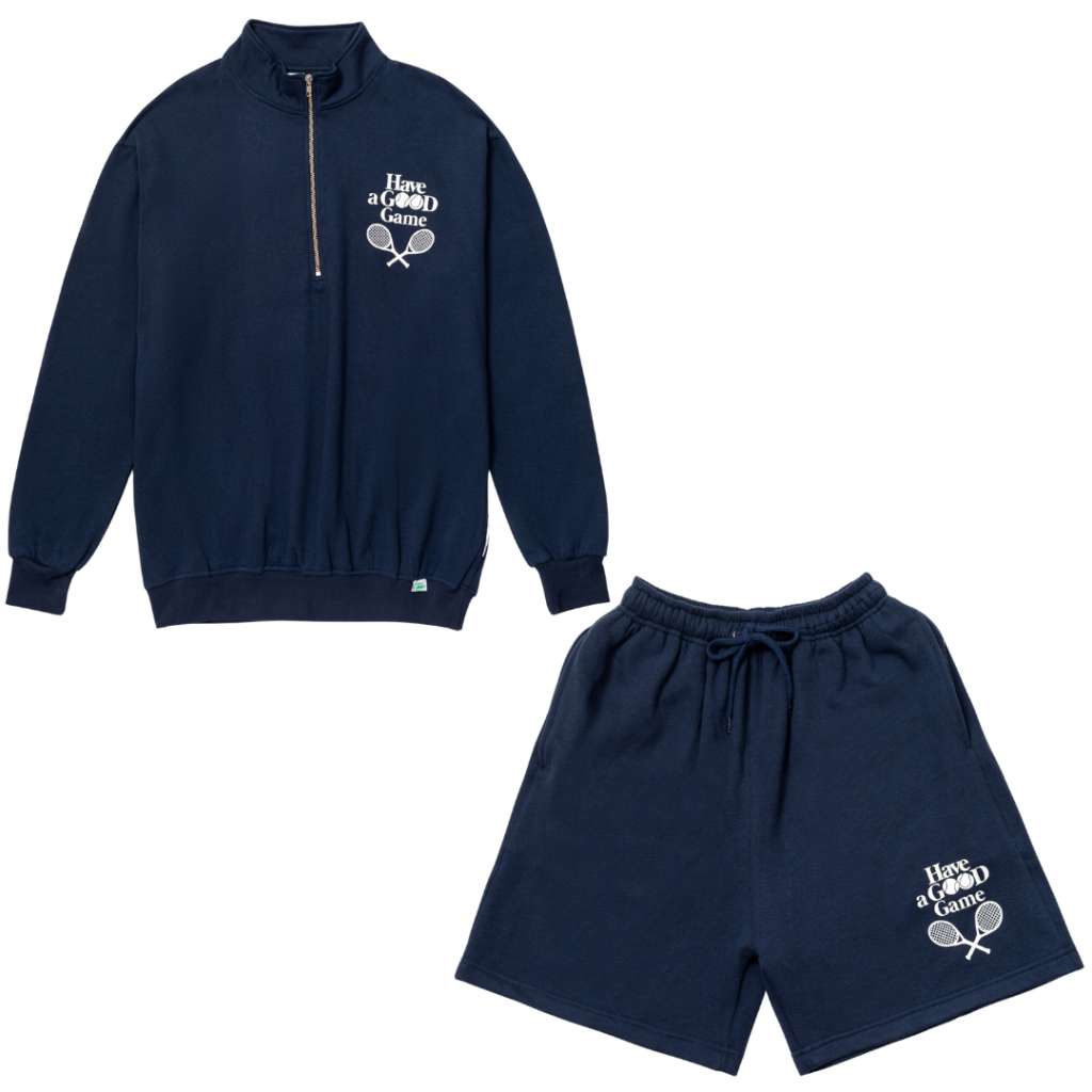 JAVAJONES Quarter Zip Sweatshirt Bjorn - Short Pants - One Set - After Tennis Series | Jaket Pria Wanita