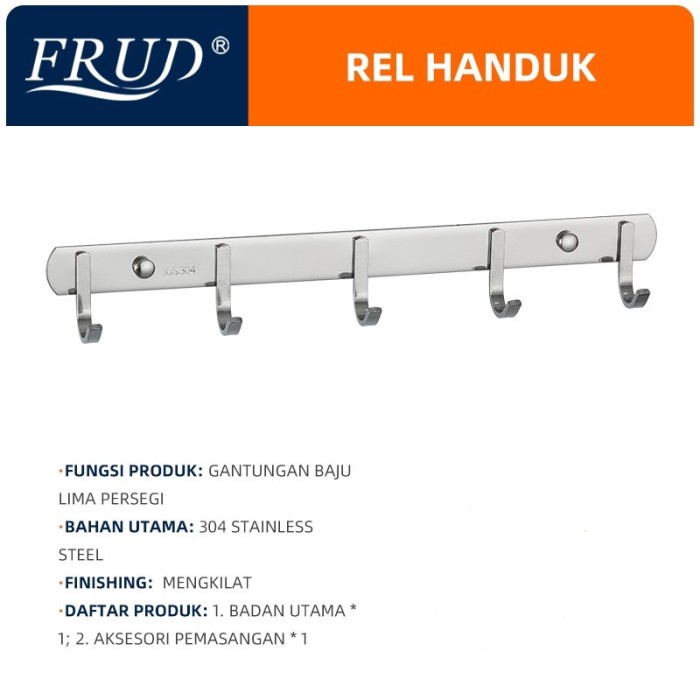 Square Hook/Gantungan Baju IR202-5 Merk Frud