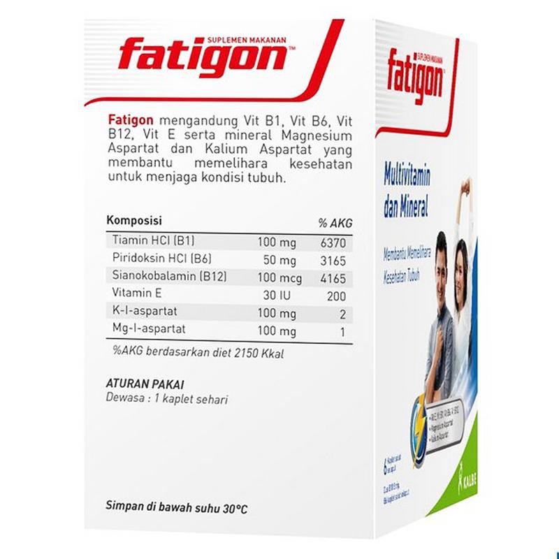 [BOX] Fatigon Multivitamin Fatigon Spirit 10 strip 6 tablet
