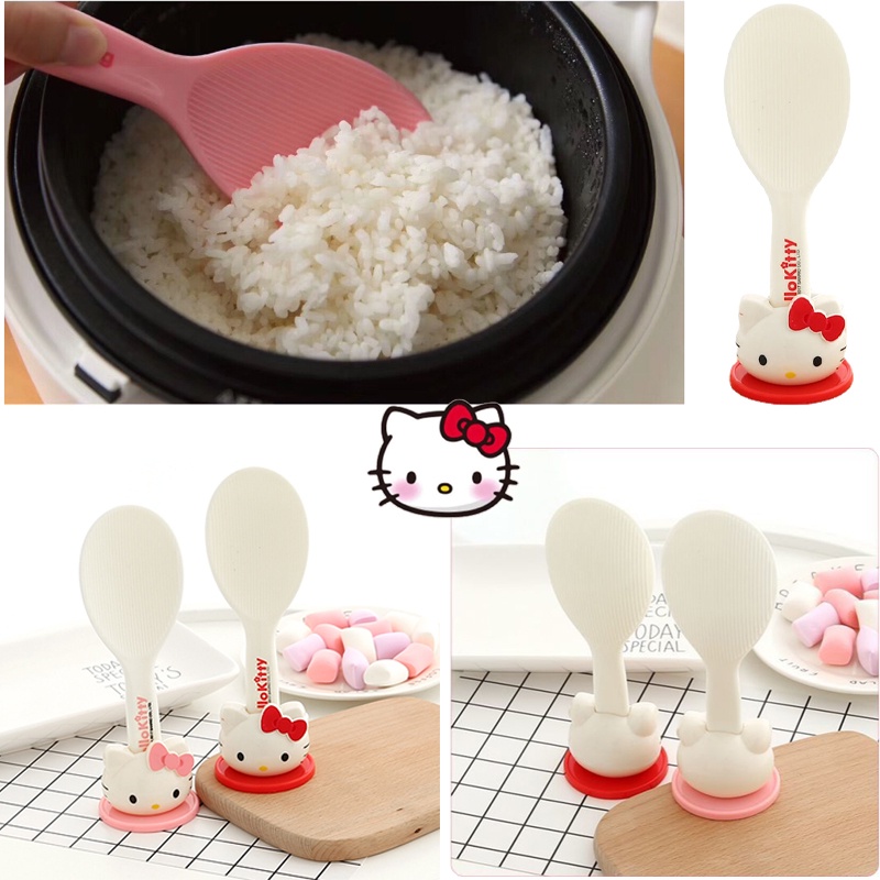 Sendok Nasi  Non-stick Beras Sekop Plastik  Karakter Helo Kitty Cute