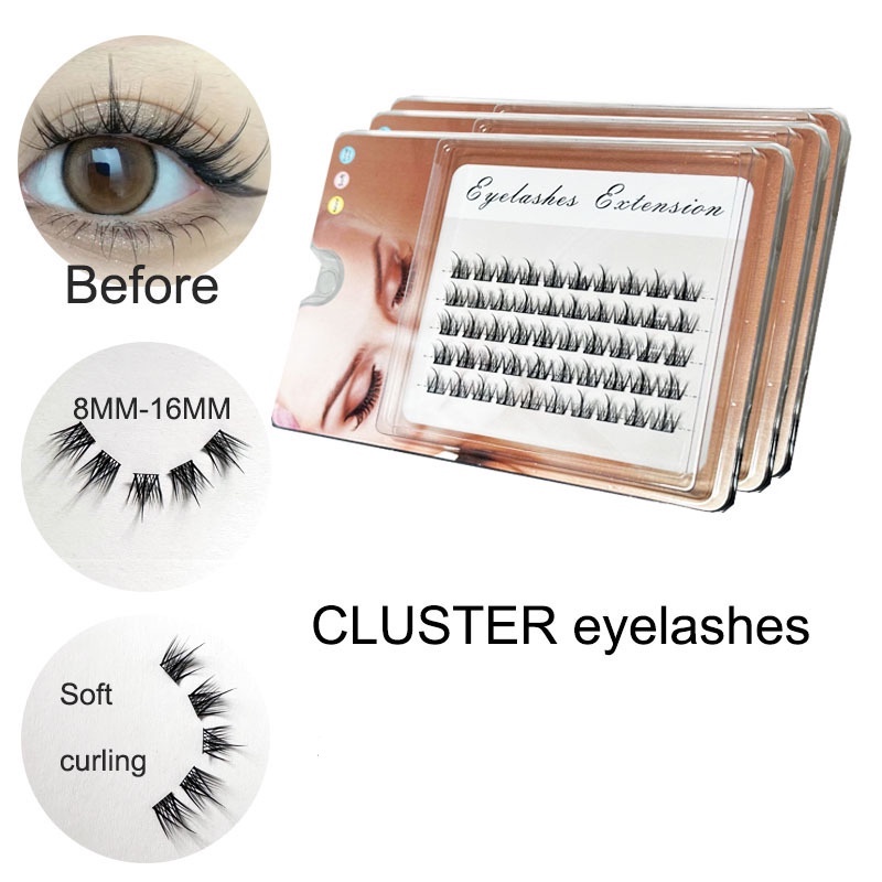 Bulu Mata Palsu Natural Individual Single Lem Eyelash 3D Tanam Korea Bulumata Cluster Eyelashes Extension 11 12 13 14 mm
