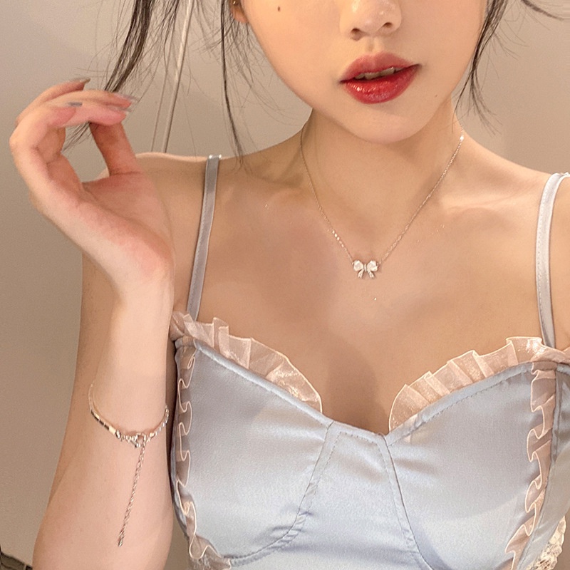 Kalung Ikatan Simpul Opal Alloy Populer Untuk Wanita