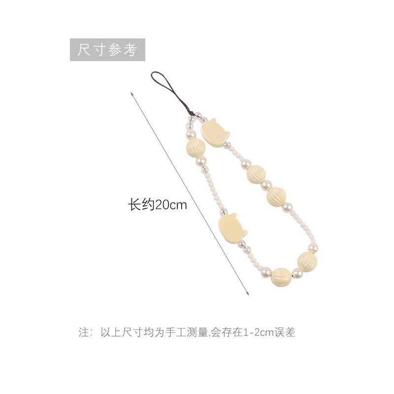6warna Manik-Manik Pearlescent Ukir Gelang Pendek Anti Hilang Tali Telepon Untuk iPhone Untuk Samsung Untuk OPPO Untuk VIVO Untuk Huawei Untuk Redmi Untuk Xiaomi