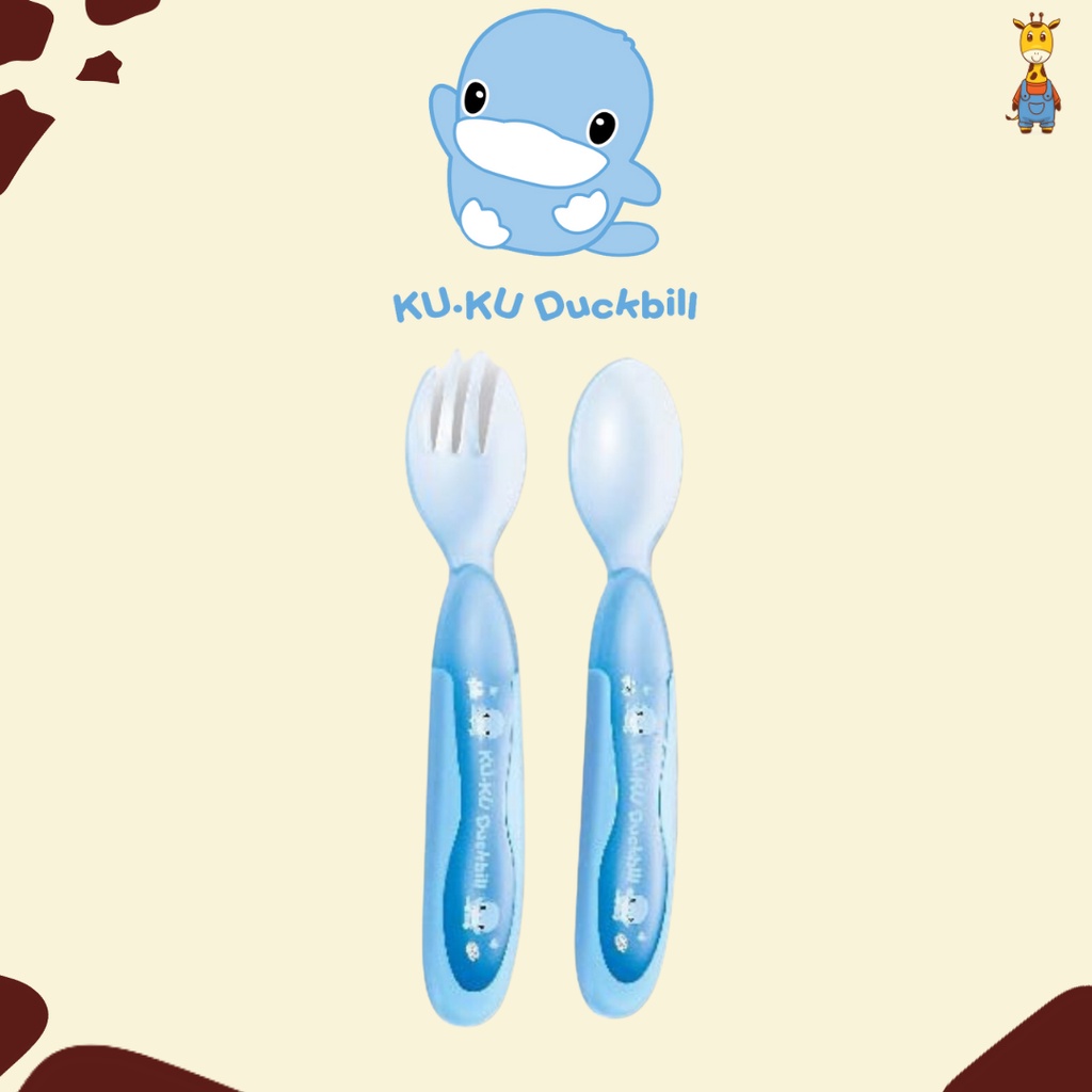 Kuku Duckbill Spoon&amp;Fork KU5444 - Sendok Garpu Bayi