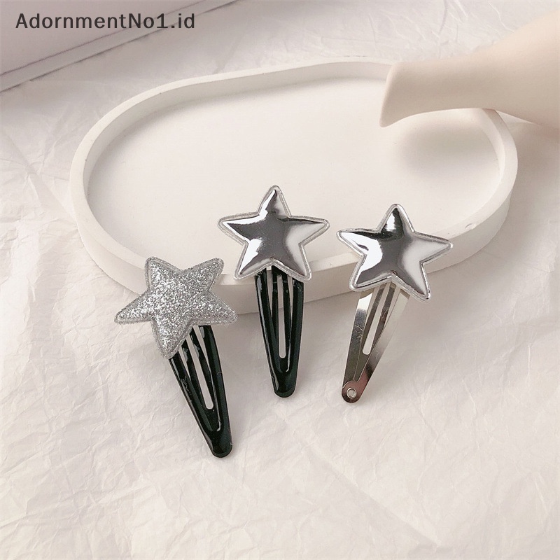 [AdornmentNo1] 1pasang Harajuku kulit bintang Pentagram Pin rambut manis lucu pesona Girly Trendy jepit rambut untuk wanita estetik aksesoris rambut