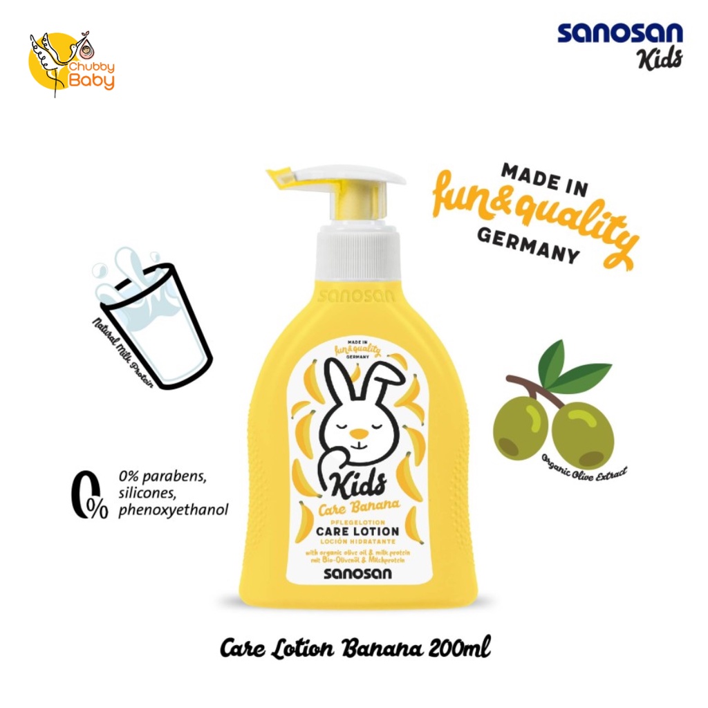 SANOSAN KIDS - Care Lotion Banana 200ml | Lotion Anak