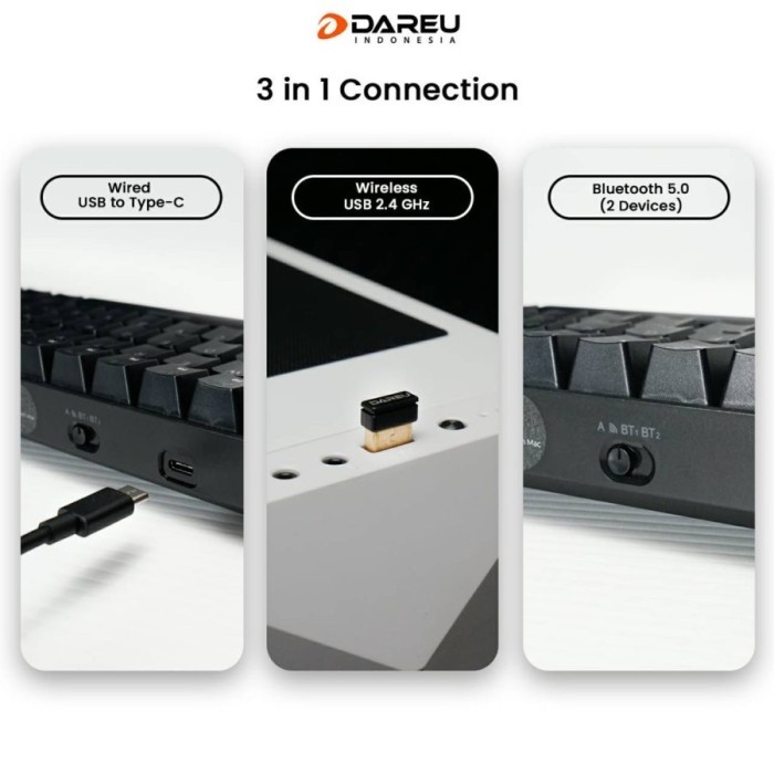 Dareu EK861 Trinity GTR Wireless Hotswap - Mechanical Keyboard Gaming