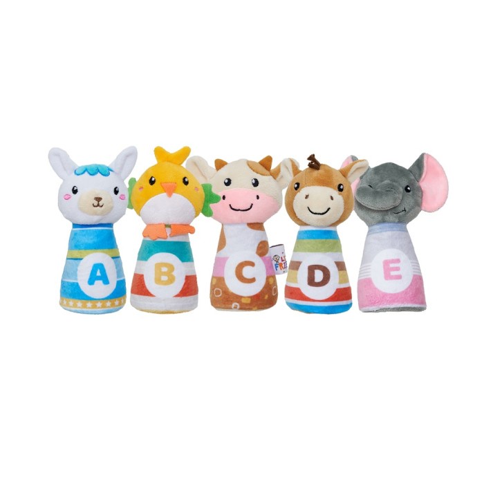 LITTLE FRIENDS Rattle Bowling Set Animal Baby Toys Mainan Bola Bayi